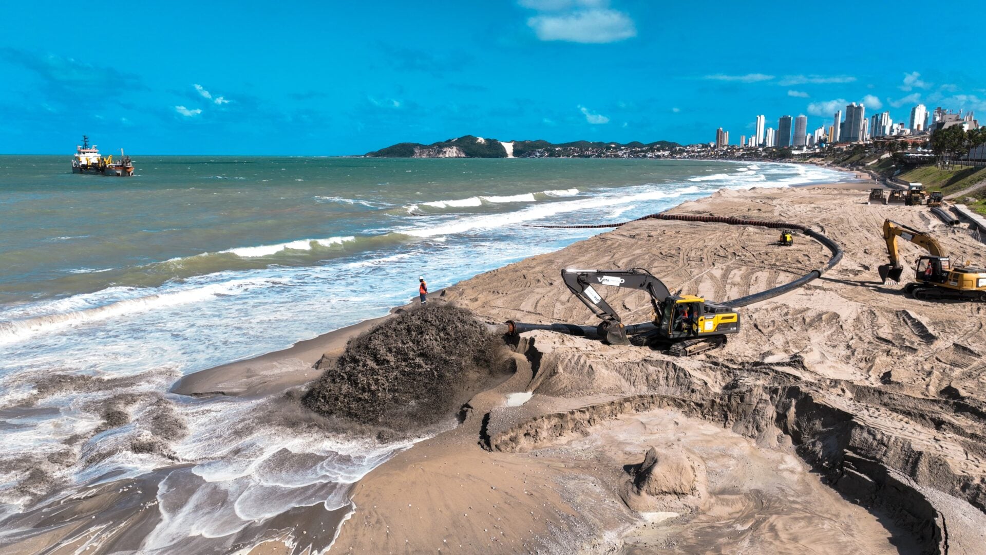 Engorda de Ponta Negra: confira imagens aéreas da obra - Tribuna do Norte