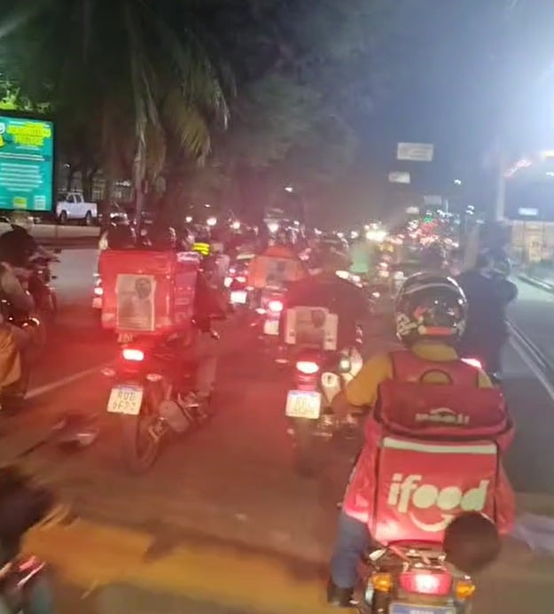 VÍDEO: Motociata em Natal protesta contra demora em atendimento a motociclista morto após acidente