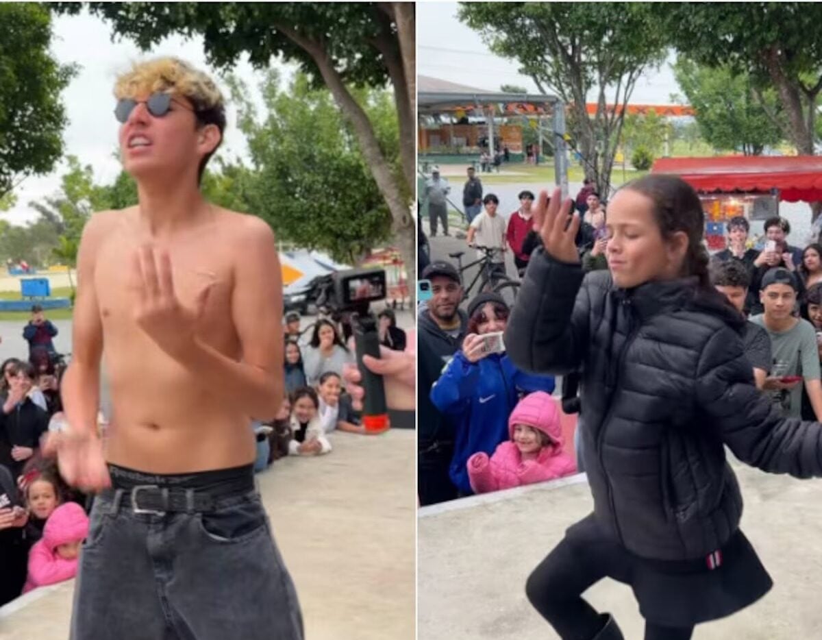 Jovens em um campeonato de farmar aura